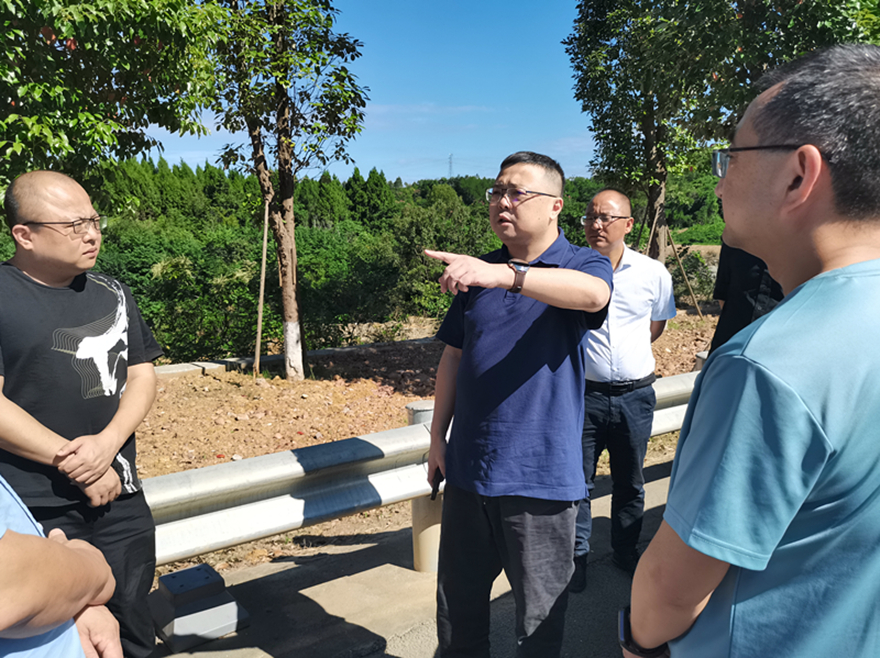 圖3：集團黨委委員、副總經理倪丹督導二環(huán)路沿線景觀提質工程施工安全